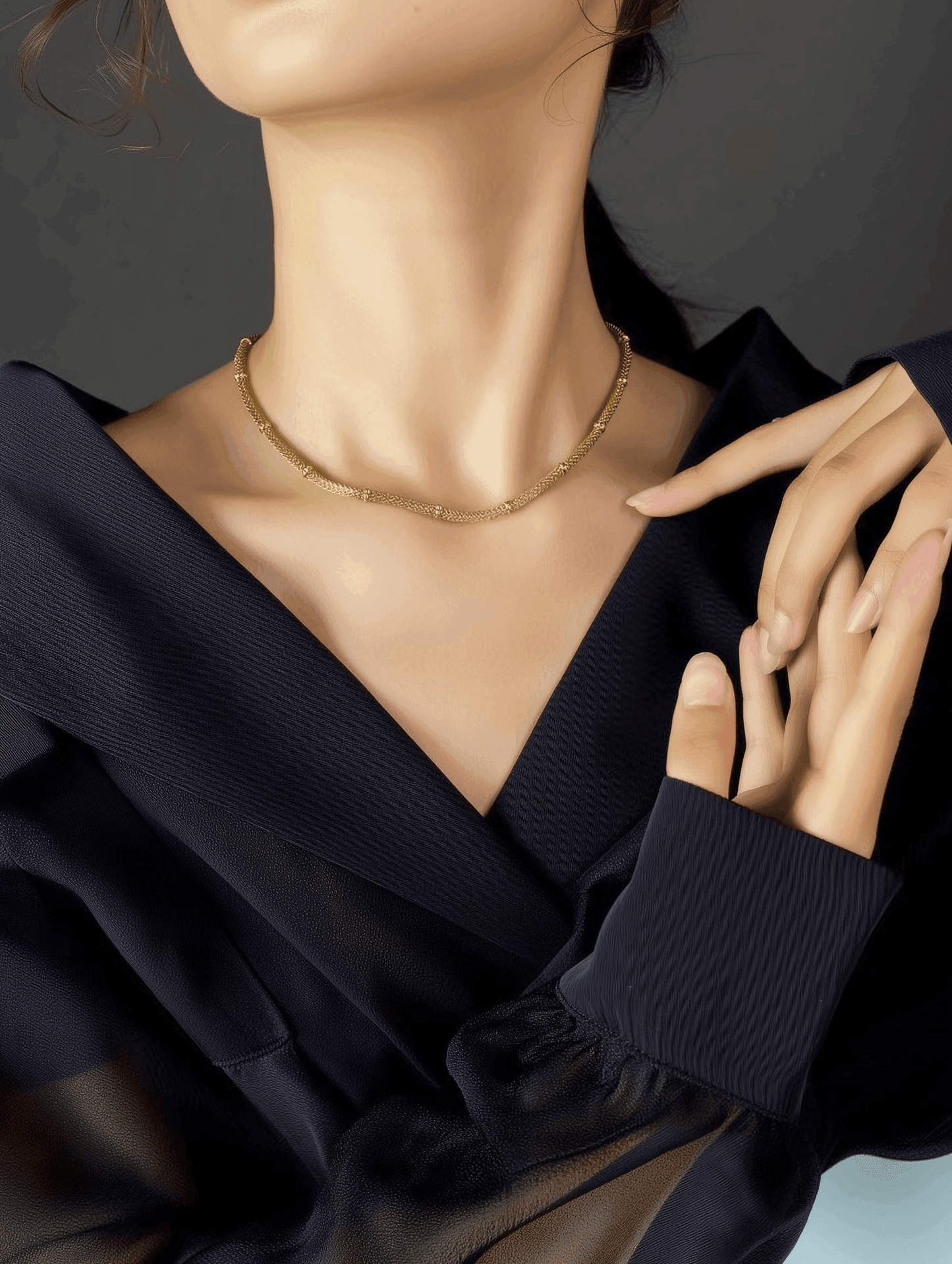 Woven Silk Necklace - Joudella