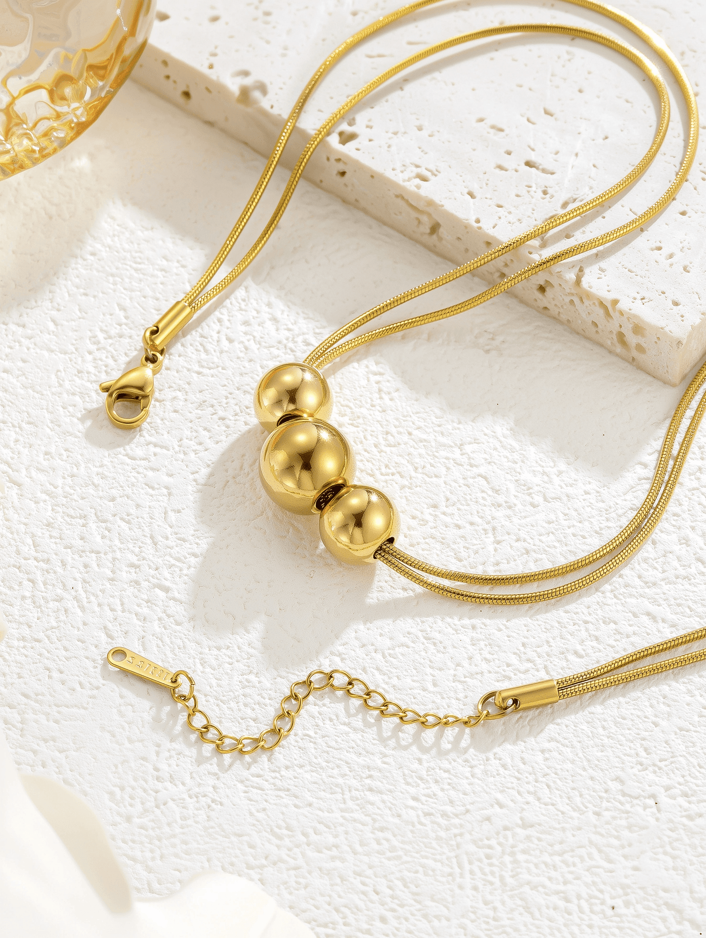 Triple Sphere Necklace - Joudella