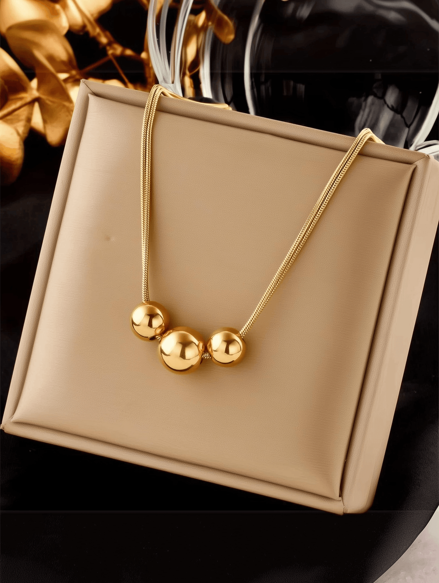 Triple Sphere Necklace - Joudella