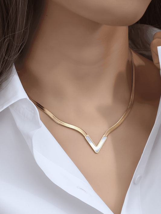Linea V Necklace - Joudella